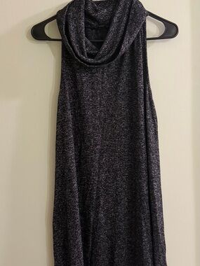 Express Sleeveless Cowl Neck Sweater - Charcoal Heather